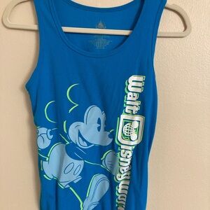 Blue Disney World Tank Top with Mickey Mouse, like new